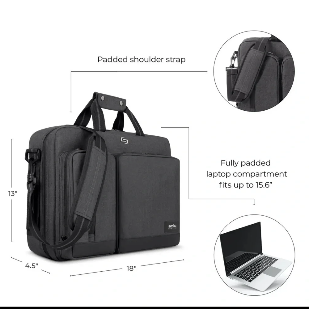 Solo New York Duane Hybrid Briefcase/Backpack